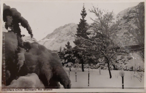 Antigua Postal Balneario Rio Blanco Cordillera (ff91