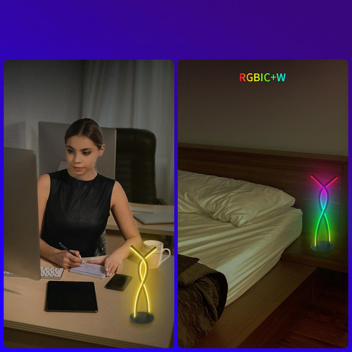 * Lámpara De Mesa Rgb, Tira De Luz Ambiental Con Control