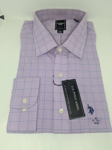 * Camisa Hombre Talla Xl 17-17 1/2, 32/33 Polo Assn. Lila