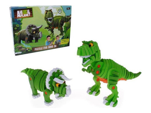 Set Figuras Puzzle 3d, 200 Pzas Dinosaurio Animal
