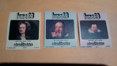 Imagen 1 de 1 de 3 Timbres Postales Mexico Luna 69 Año 1970-1971 Nuevos