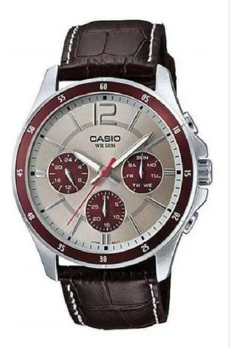 Reloj Casio Hombre (mtp-1374l-7a1vdf) Multifunción/ Wr 50m