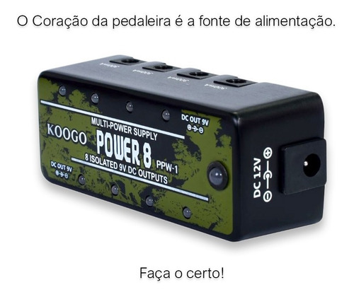Imagem 6 de 9 de Fonte P/ Pedais De Guitarra Estação 8 Saídas 9v Profissional