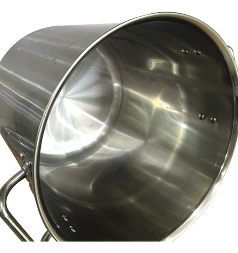Fondo Acero Inoxidable Olla Grande 50 Litros Con Tapa