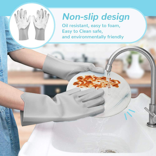 Xy- 2 Pares De Guantes Mágicos De Silicona Para Platos Con
