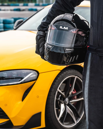 Casco Ilm Snell Sa2020 Completo De Fibra De Vidrio Para Adul