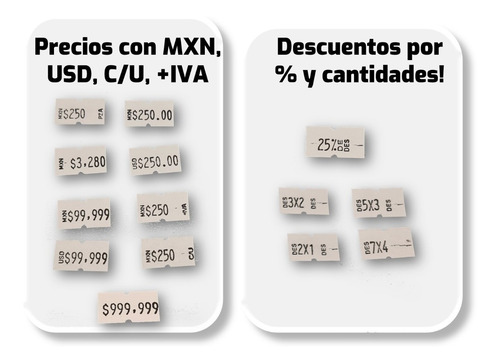 Imagen 6 de 9 de 25 Etiquetadoras De 8 Dígitos Precio Lote Y Fecha +4 Regalos