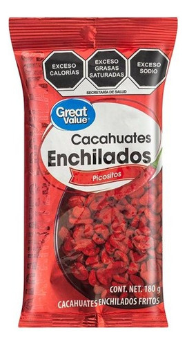 5 Pza Nuevo Cacahuates Great Value Enchilados Picositos 180