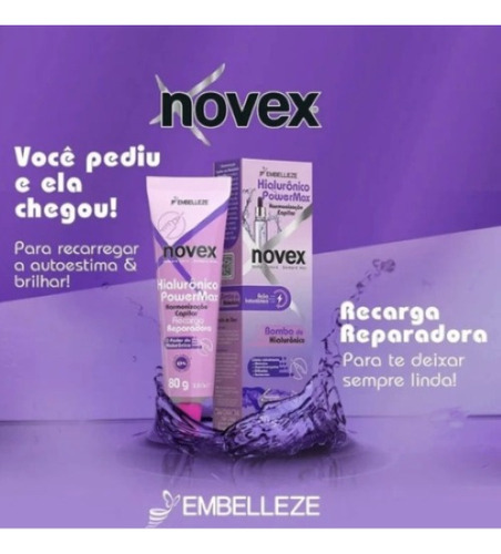 Hialuronico Powermax Novex Recarga Reparadora Capilar 80g