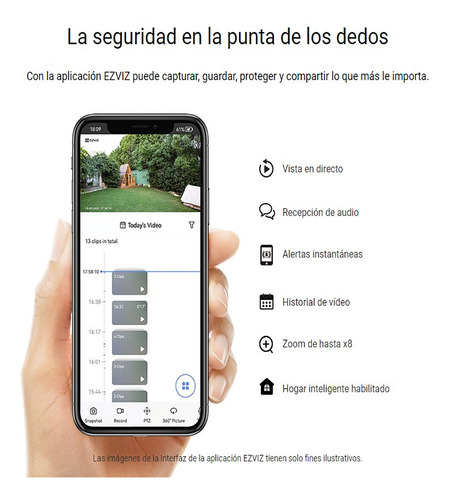 Cámara Seguridad Wifi Cb8 2k 3mp Ezviz Panel Solar
