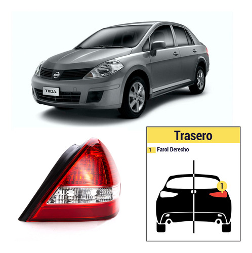 Farol Derecho Nissan Tiida Mexicano