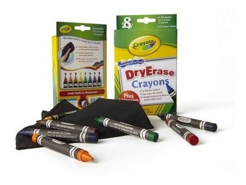 Crayola Grandes Dry Erase Crayons, 8 Count (98-5200)