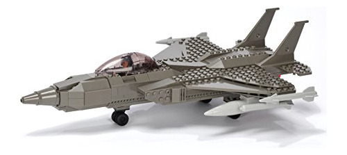 Ultimate Soldier Fighter Jet Military Building Kit, Grey
