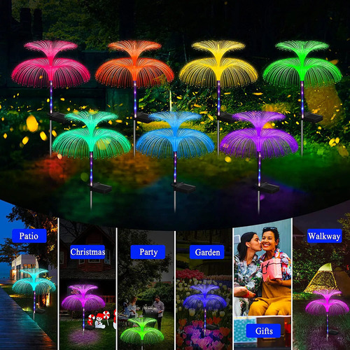 Luces Solares De Navidad Para Jardín, 2 Unidades
