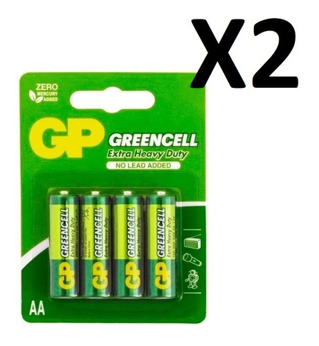 Pilas Baterias  Aa  Greencell  Gp Blisters De 4 Unidades 