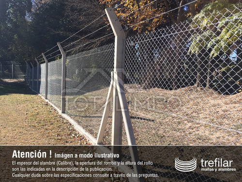 Imagen 6 de 8 de 3 Rollos De Tejido Romboidal 4'' 1,00x10mts Cal 16 Alambres