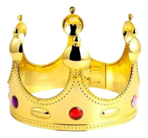 Tiara Coroa Rei Rainha Dourado Ou Prata Fantasia Acessórios
