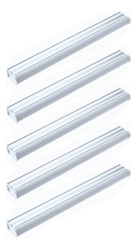 5 Lámparas Led T5 De 4 W, 30 Cm, Smd 2835 40, Color Blanco,