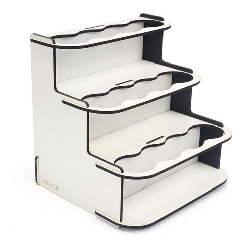 Imagen 4 de 7 de Especiero Condimentero Madera Estante Frasco Tapa Doble X12
