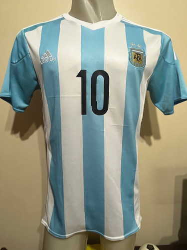 Camiseta Argentina Copa América 2015 Messi #10 Barcelona M-l