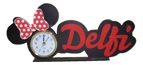 17 Reloj Souvenirs Personalizado Minnie Nombre Infantil 