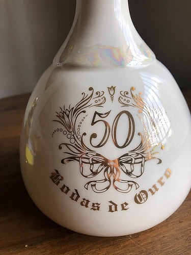 Vaso Feito/pintado A Mão Bodas De Ouro 50 Anos De Casamento
