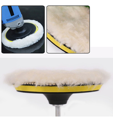 Almohadilla Pulidora 6 Piezas 4 +adaptador Taladro M10