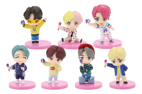 Conjunto De Bonecas Bts 7pcs Bts Versão Q Bangtan Boys