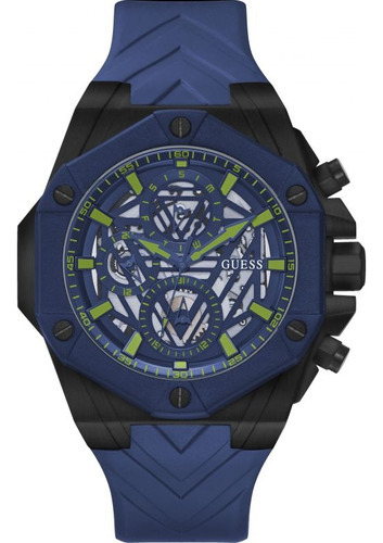 Reloj Guess Gw0579g3 Hombre Azul - Original