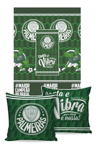 Manta Almofada Palmeiras Jolitex  Verde