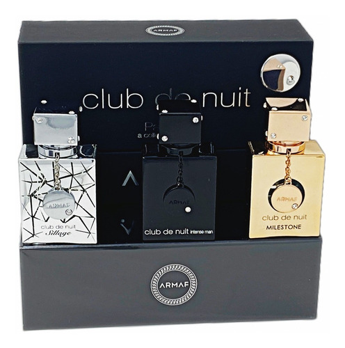 Armaf Club De Nuit (sillage+intense+milestone) 3 Pz Hombre