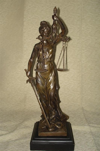Estatua Figura De La Justicia En Petit Bronce!! 54cm