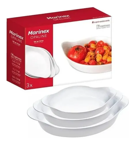 Conjunto De Asssadeira- Marinex Opaline Com 3