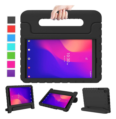 Funda Para Samsung Tab A7 Lite 8.7  De Maleta En Goma Negra