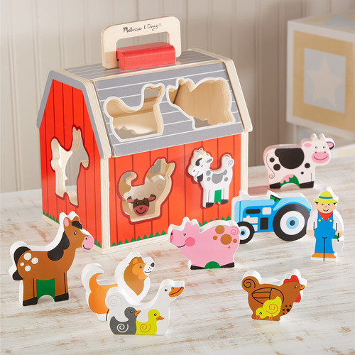 Juguete De Madera Melissa Y Doug Granja 10 Piezas Apilables