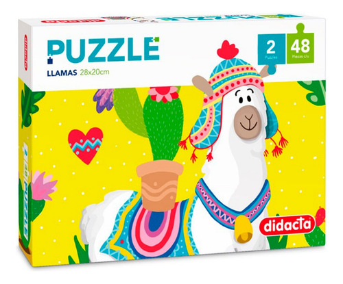 2 Puzzles Para Niños Llamas 48 Piezas Didacta Mundo Magico