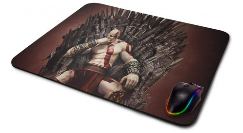 Mouse Pad Gamer God Of War Kratos Of Thrones