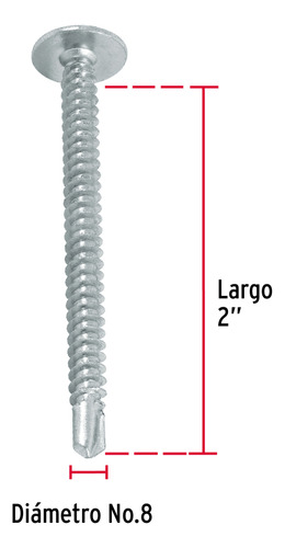 100 Pijas Cabeza De Cruz, Punta De Broca 2'' Fiero 44650