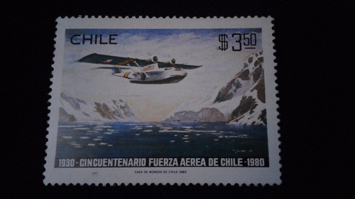 Filatelia Chile Cincuentenario Fuerza Aerea Nueva (lrbcop134