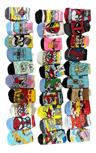 12 Pares Calcetines Animados Niños, Divertidos Agua Animados Niño 3-5 Años