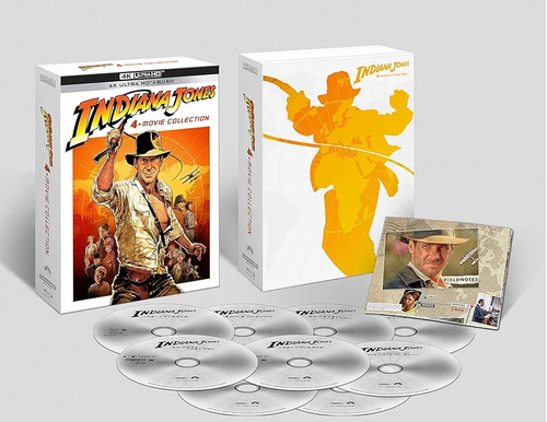 4k Blu Ray Coleção Indiana Jones 9 Discos Lacrado 