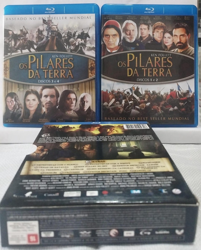 Box Blu-ray Os Pilares Da Terra Usado Ótimo Estado 4 Discos