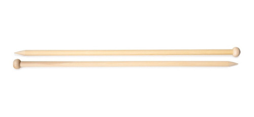 Par 2 Agujas Tejer De Madera Tricot N° 7mm X Par