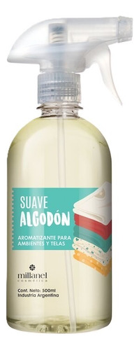 Aromatizante Ambiental Suave Algodón Millanel 500 Ml