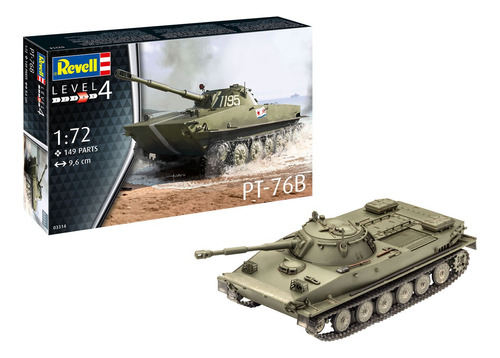 Tanque Anfibio Pt-76b 1/72 Marca Revell