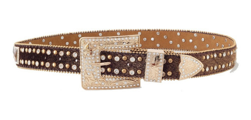 Imagem 3 de 5 de Cinto Feminino Country Com Pedrarias E Strass