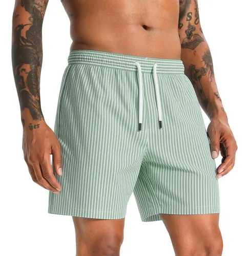 Shorts Masculino Praia Com Cós De Amarrar E Bolso Stri 1178