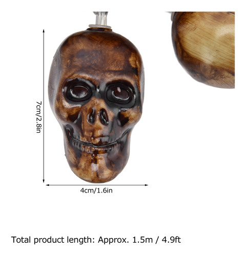 Cadena Led Con Forma De Calavera Para Halloween, 10 Led, Hor