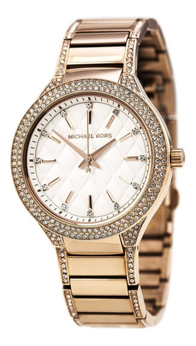 Relógio Michael Kors Mk3348 Orig Anal Gold Swarovski