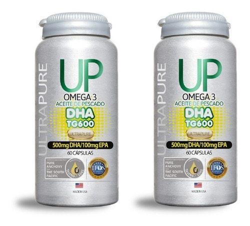 Imagen 1 de 2 de Newscience - Kit 2 Unidades Omega Up Tg Dha 600 - 60 Cáps